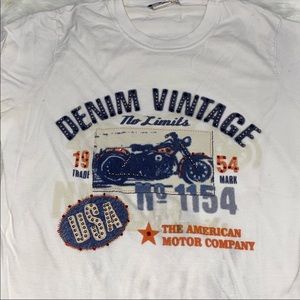 White Long Sleeve Bedazzled Graphic Tee